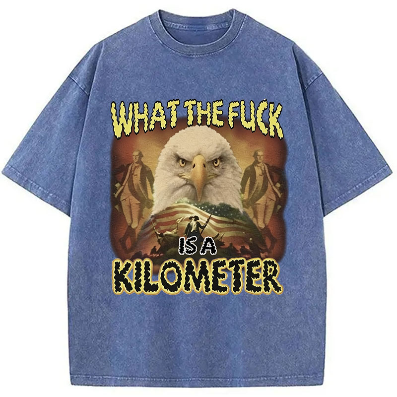 Tokyocanvas What The Fck Is A Kilometer Washed T-Shirt