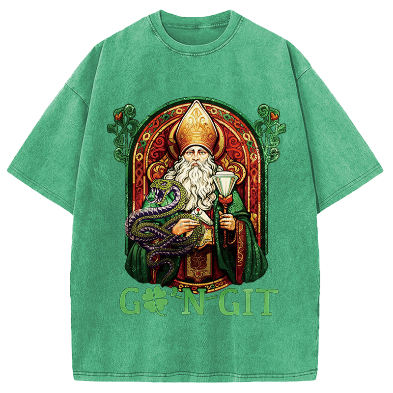 Tokyocanvas Vintage Go'n Git St Patrick Washed T-Shirt