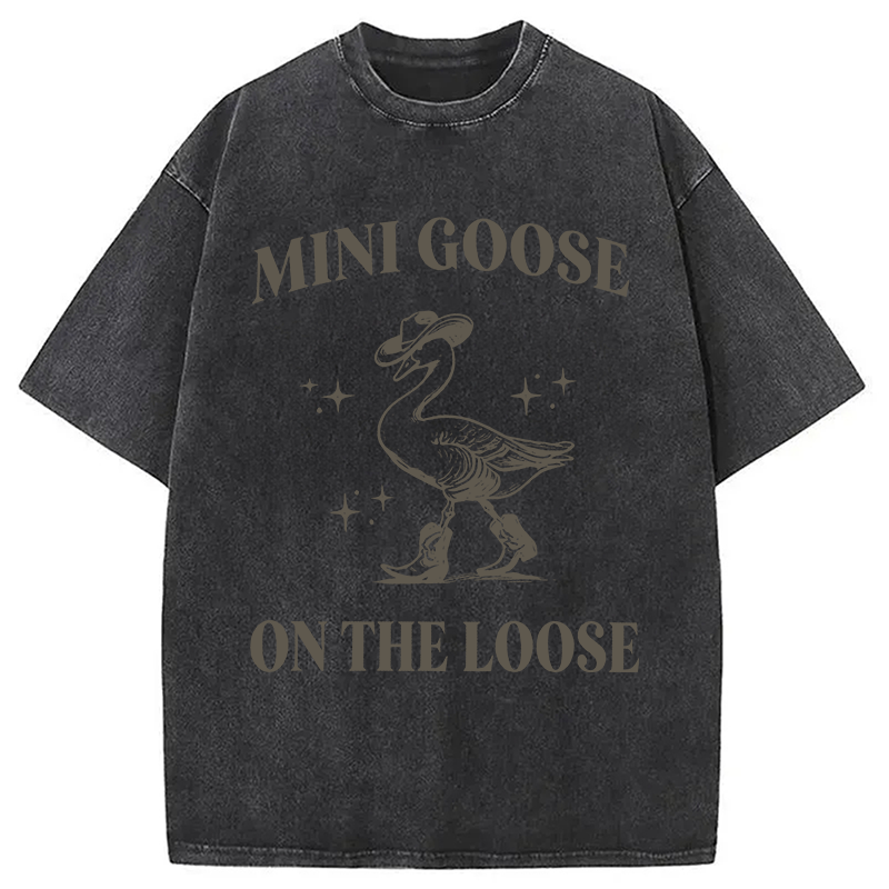 Tokyocanvas Mini Goose On The Loose Washed T-Shirt