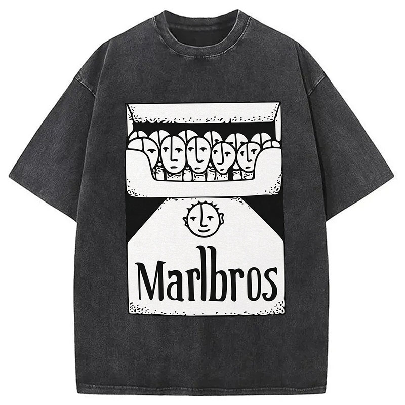 Tokyocanvas Abstract Faces Pack Washed T-Shirt