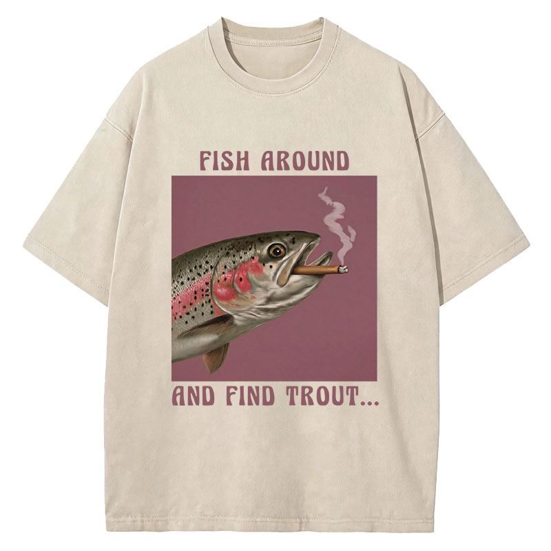 Tokyocanvas Smoking Trout Washed T-Shirt