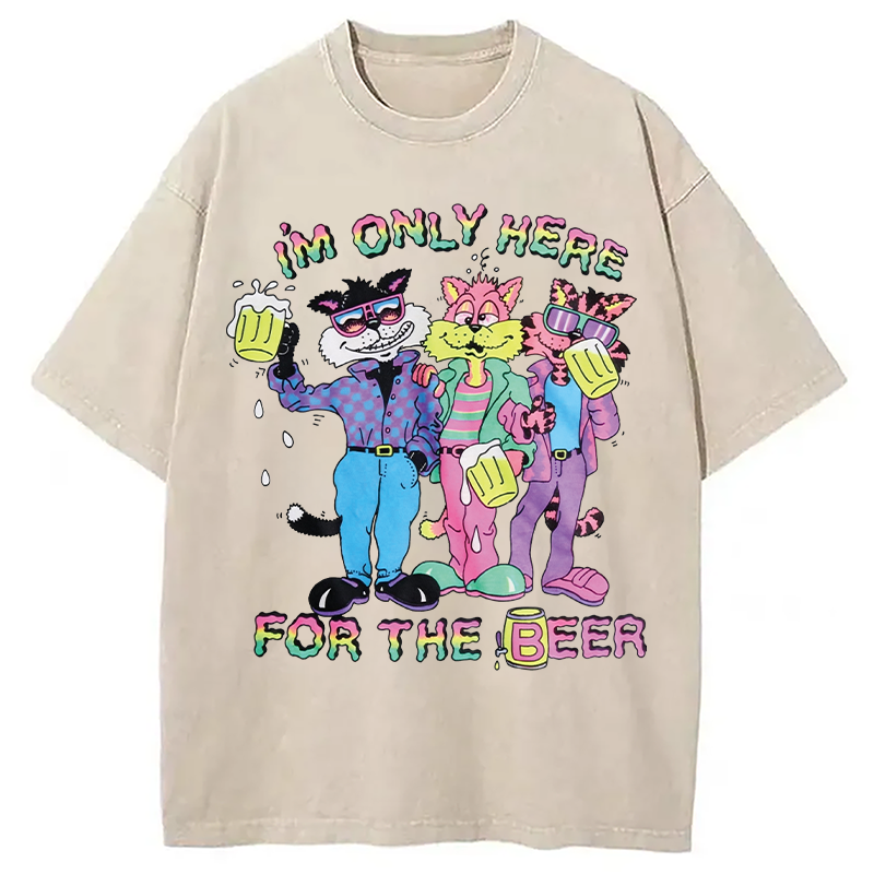 Tokyocanvas I'm Only Here For The Beer Washed T-Shirt