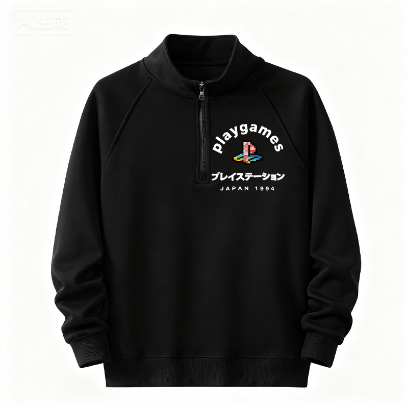 Tokyocanvas Play Games Japan Half-Zip Sweatshirt