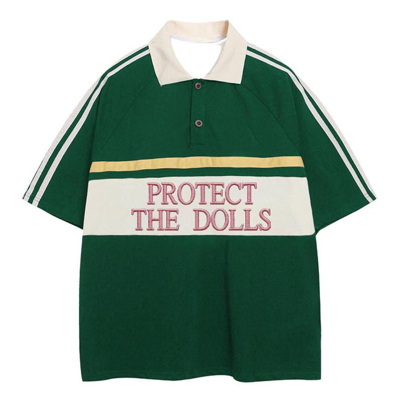 Tokyocanvas Protect The Dolls Polo Embroidered T-Shirt