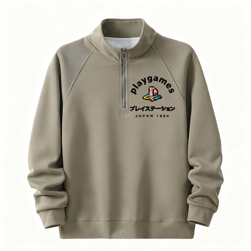 Tokyocanvas Play Games Japan Half-Zip Sweatshirt