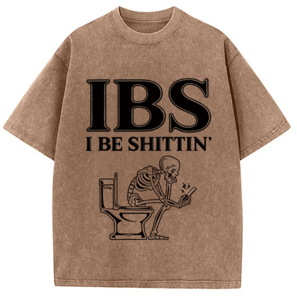 Tokyocanvas IBS Skeleton Meme Washed T-Shirt