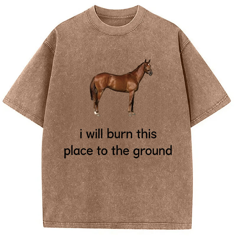 Tokyocanvas I Will Burn This Place To The Ground Washed T-Shirt