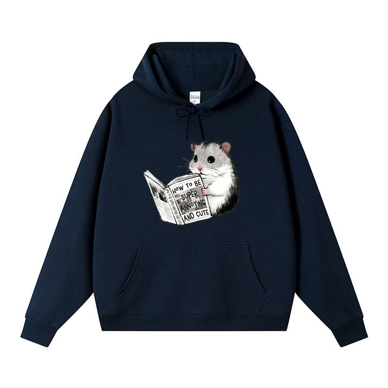 Tokyocanvas Hamster Life Hacks Fleece Lined Hoodie