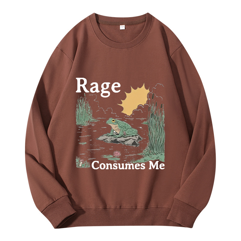 Tokyocanvas Rage Consumes Me Frog Pond Classic Sweatshirt
