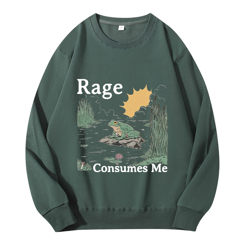 Tokyocanvas Rage Consumes Me Frog Pond Classic Sweatshirt