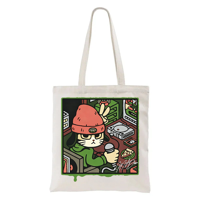 Tokyocanvas Rapper Cat Tote Bag