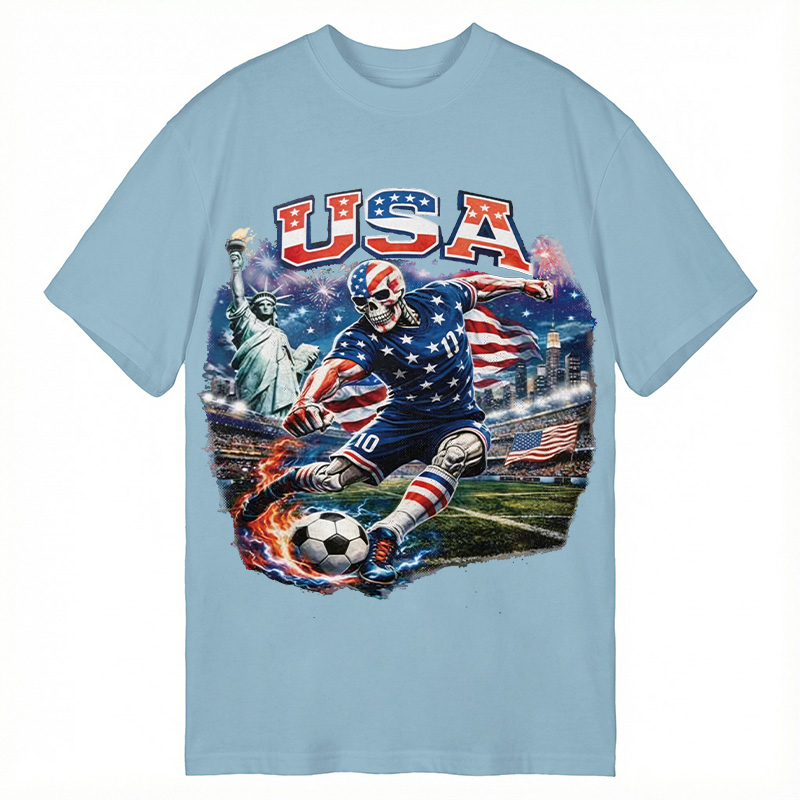 Tokyocanvas USA Soccer Skull Classic T-Shirt