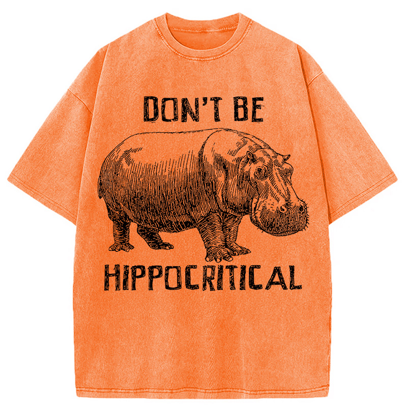 Tokyocanvas Don't be Hippocritical Washed T-Shirt
