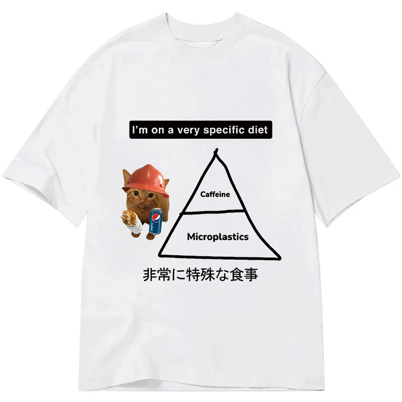 Tokyocanvas A Very Specific Diet Cat Meme Classic T-Shirt