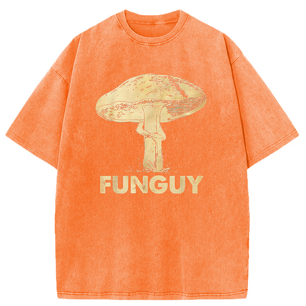 Tokyocanvas Funguy Mushroom Washed T-Shirt