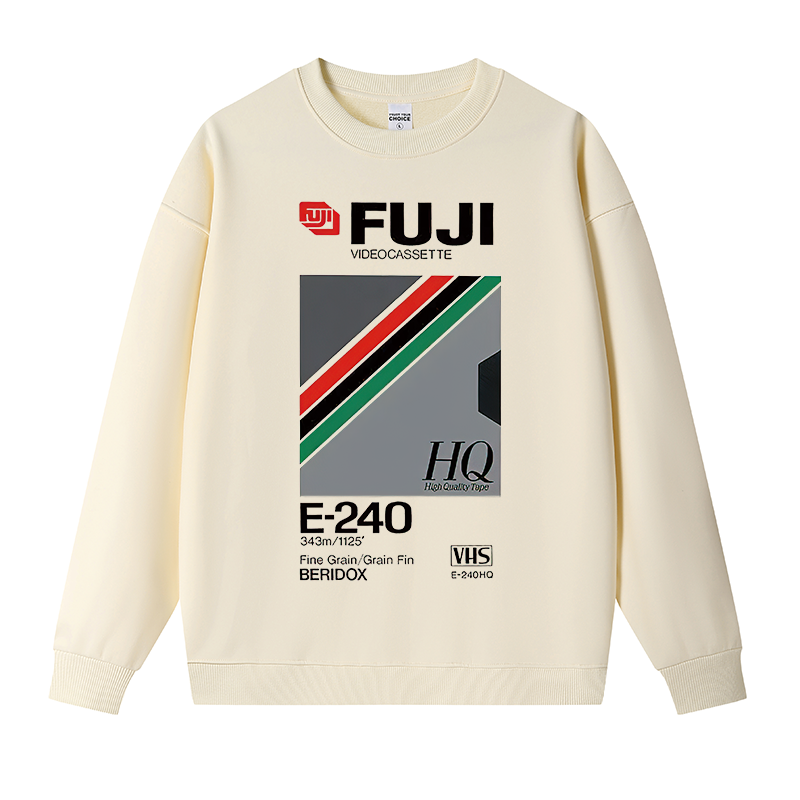 Tokyocanvas Retro VHS Tape Vaporwave Aesthetic Essential Fleece Lined Sweatshirt