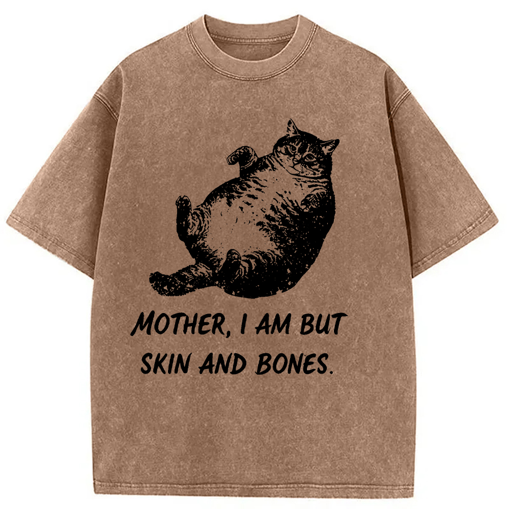 Tokyocanvas Overweight Cat Washed T-Shirt