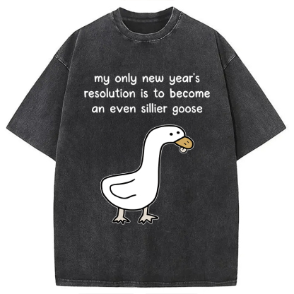 Tokyocanvas New Year's Resolutions Washed T-Shirt
