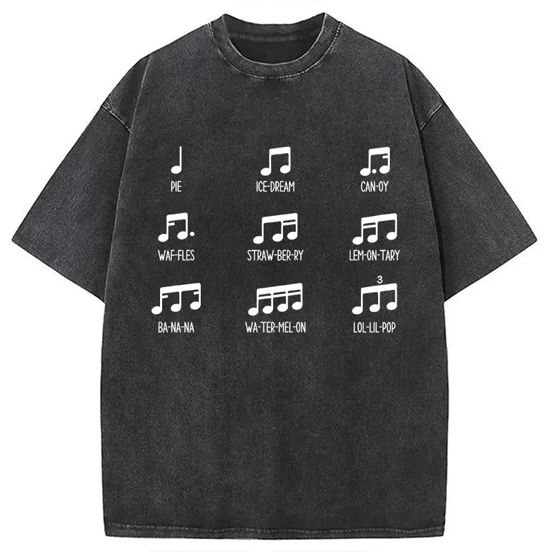 Tokyocanvas Food Word Pronunciation Washed T-Shirt