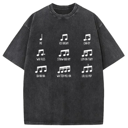 Tokyocanvas Food Word Pronunciation Washed T-Shirt