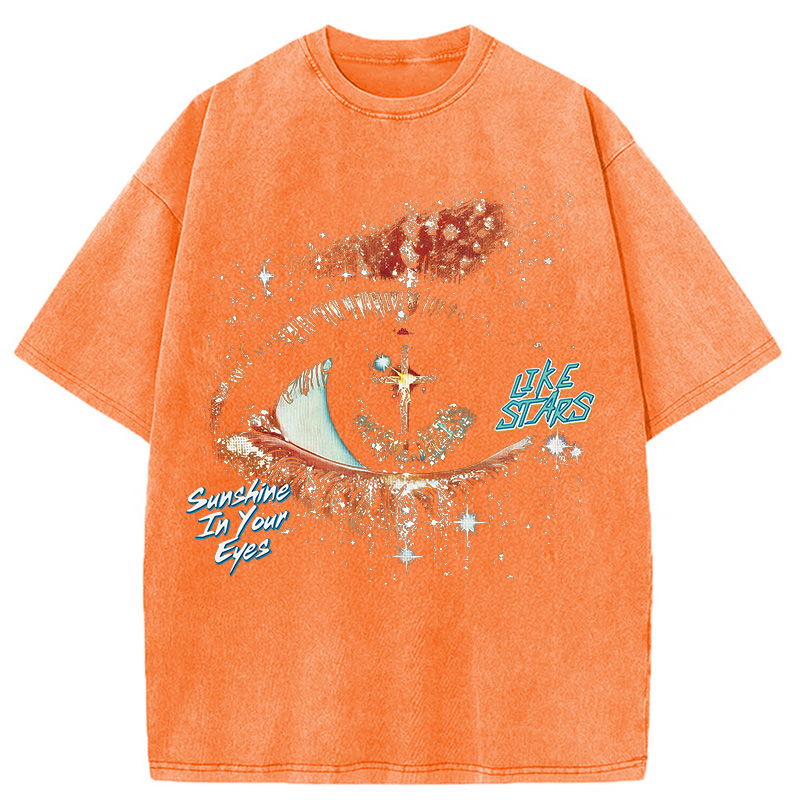 Tokyocanvas Eye Like Stars Washed T-Shirt