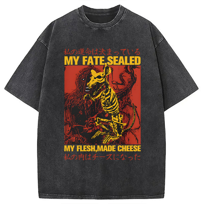 Tokyocanvas Funny Vintage Japanese Rat Washed T-Shirt