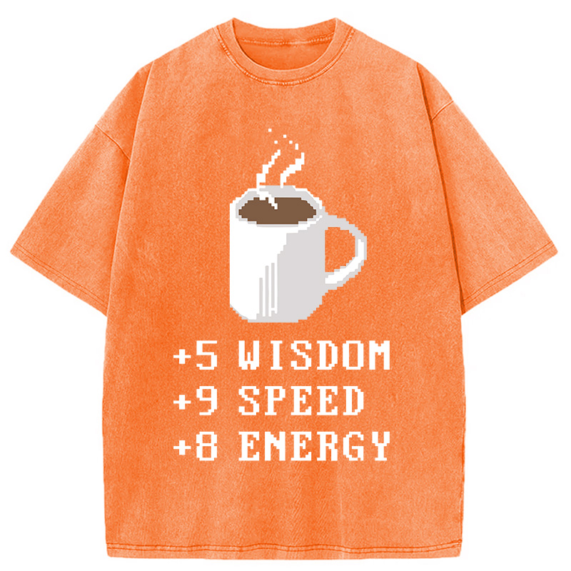 Tokyocanvas Coffee Plus To Stats Washed T-Shirt