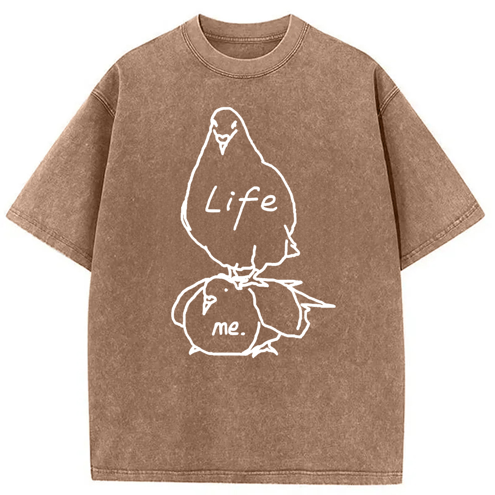 Tokyocanvas Life Is A Burden Washed T-Shirt