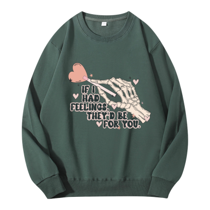 Tokyocanvas Skeleton Valentines Day Classic Sweatshirt