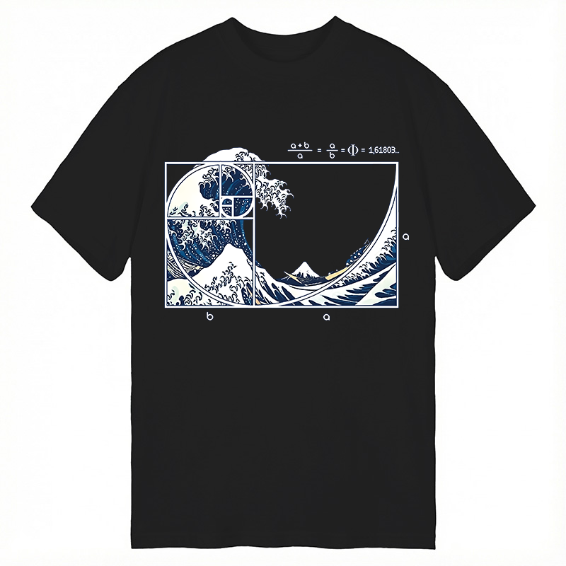 Tokyocanvas The Great Fibonacci Wave Classic T-Shirt