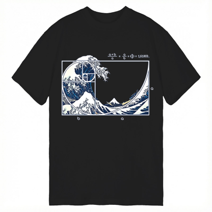 Tokyocanvas The Great Fibonacci Wave Classic T-Shirt