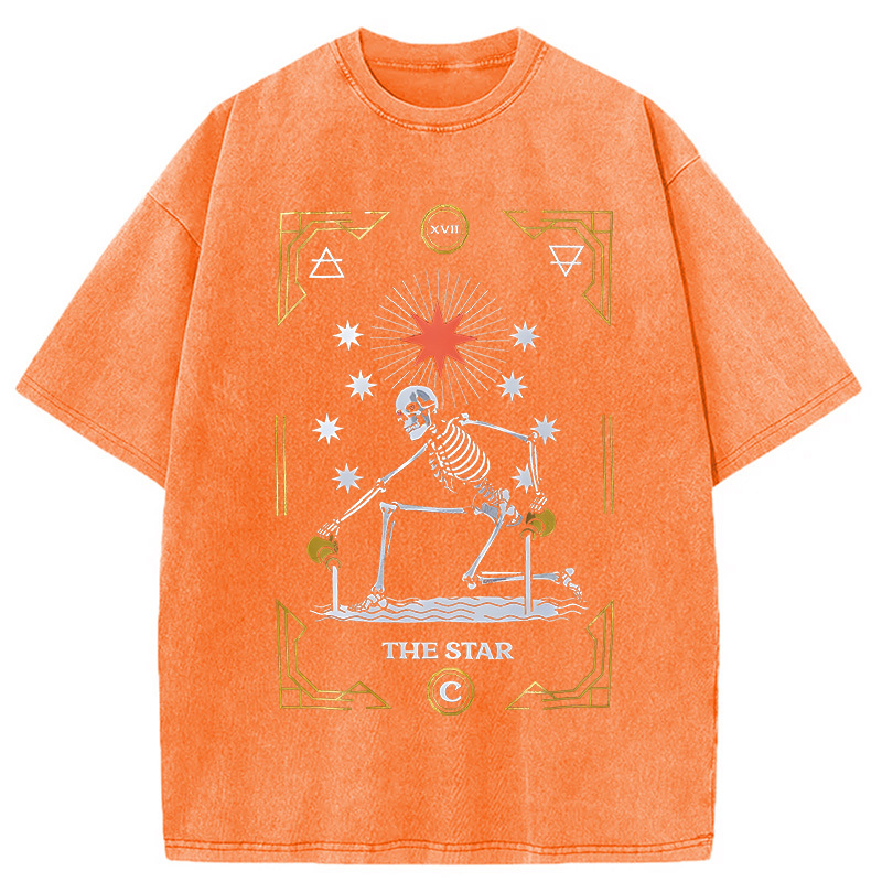 Tokyocanvas Cloak Tarot Star Washed T-Shirt