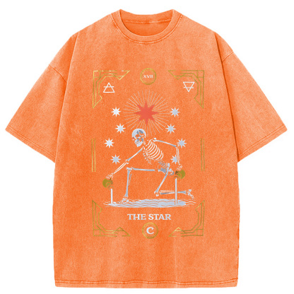 Tokyocanvas Cloak Tarot Star Washed T-Shirt