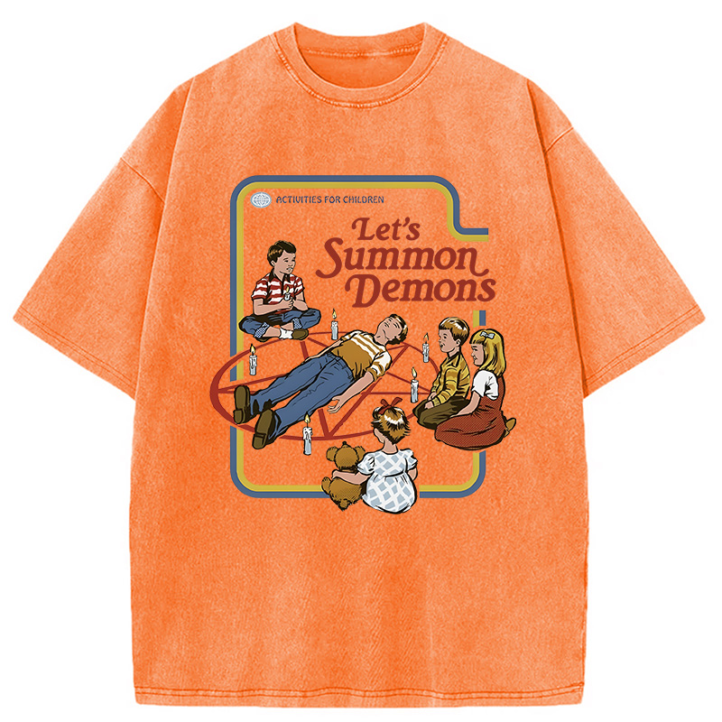 Tokyocanvas Let's Summon Demons Retro Washed T-Shirt