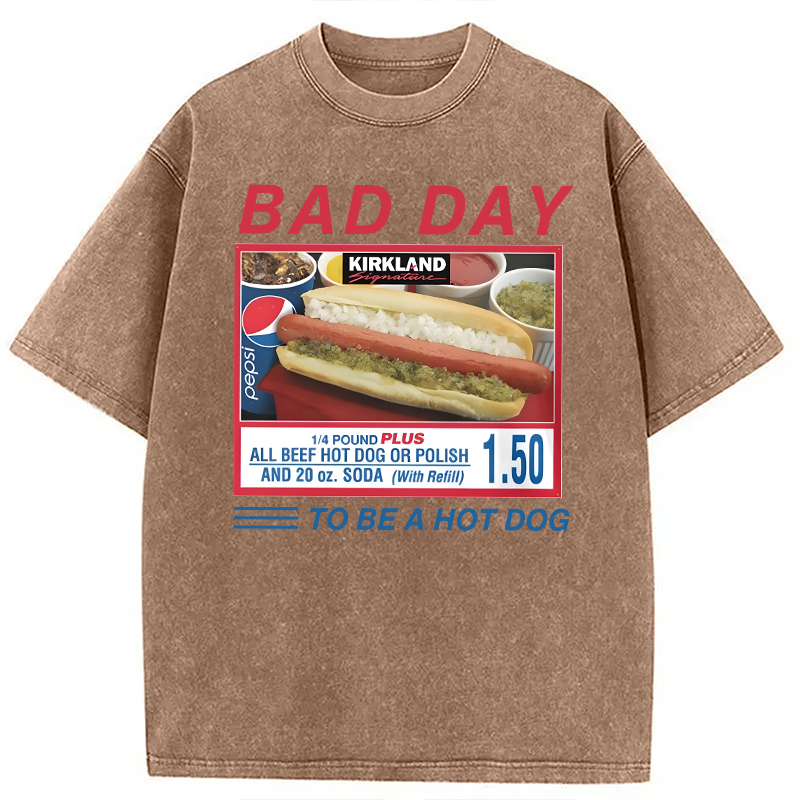 Tokyocanvas Bad Day To Be A Hot Dog Washed T-Shirt