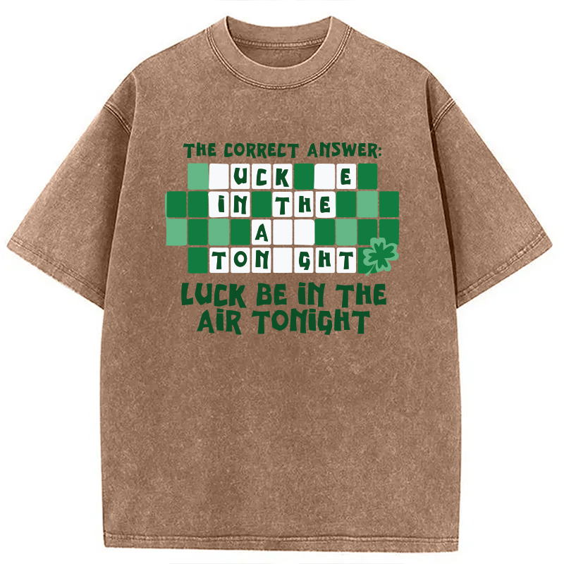 Tokyocanvas Luck Be In The Air Tonight Washed T-Shirt