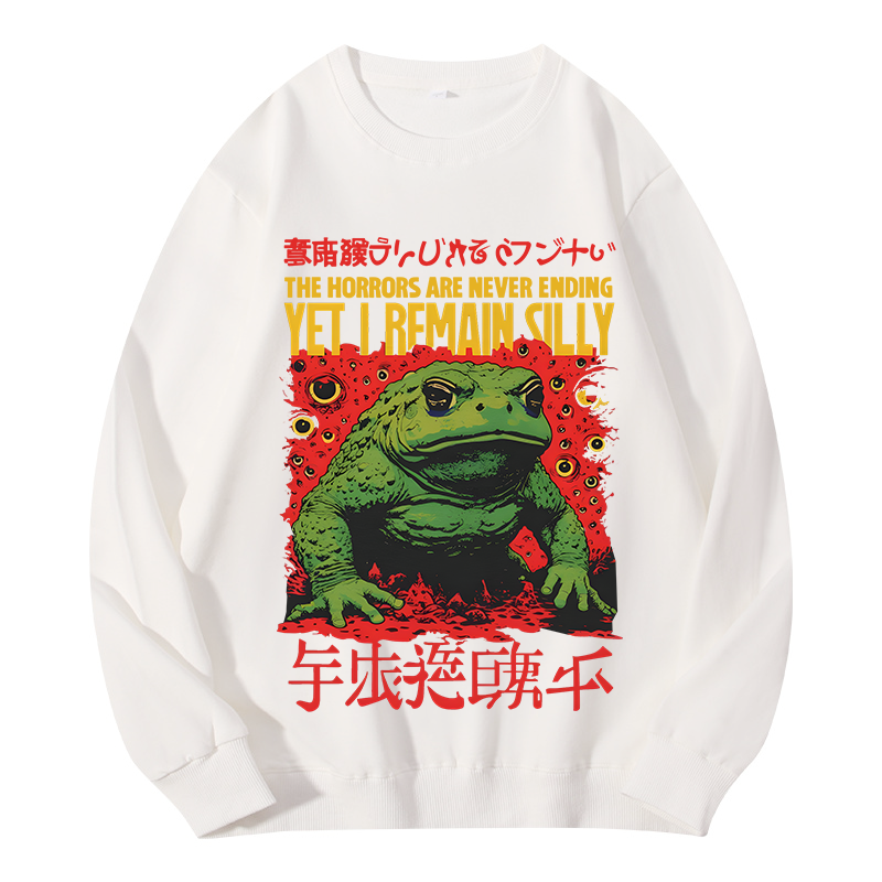 Tokyocanvas The Horrors Are Never Ending Classic Sweatshirt