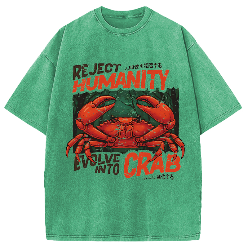 Tokyocanvas Horror Crab Washed T-Shirt