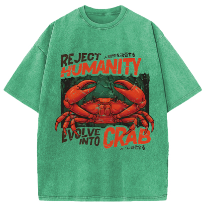 Tokyocanvas Horror Crab Washed T-Shirt