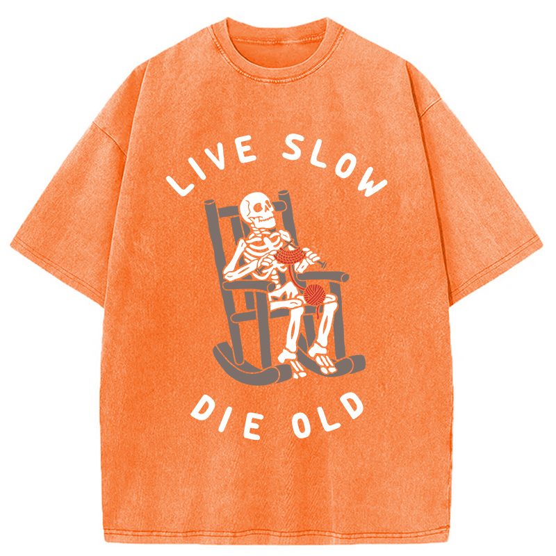 Tokyocanvas Live Slow Die Old Washed T-Shirt