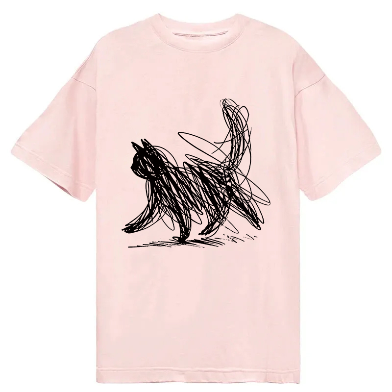 Tokyocanvas Minimalist Line Cat Classic T-Shirt