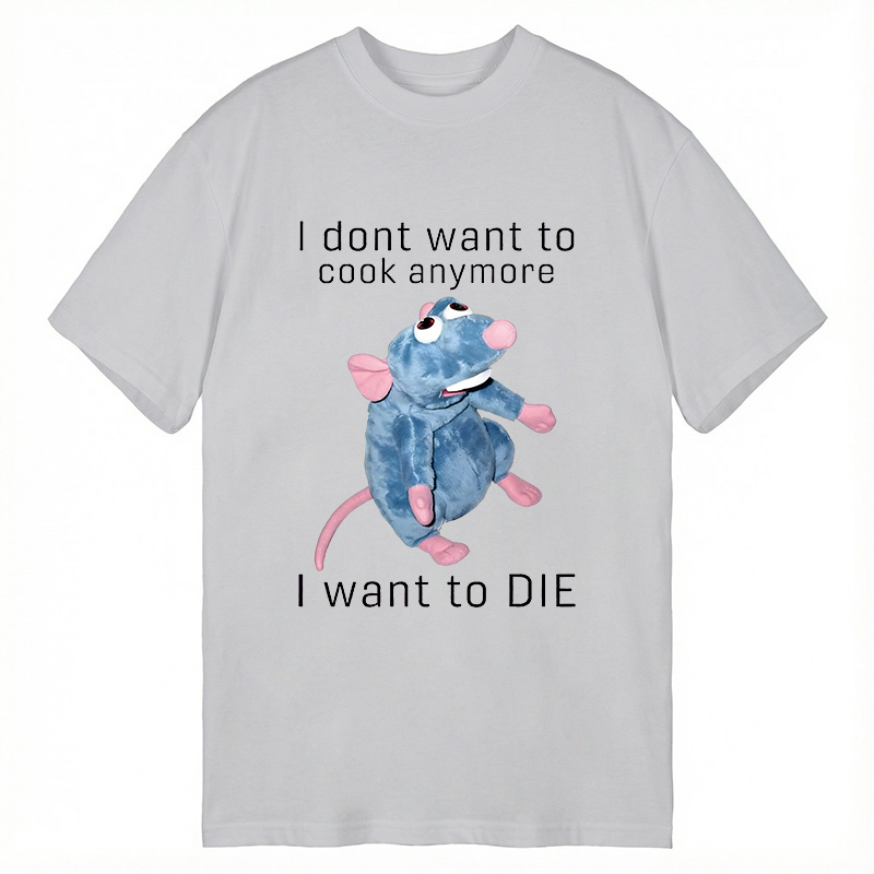 Tokyocanvas I Don't Want To Cook Anymore I Want To Die Rat Classic T-Shirt