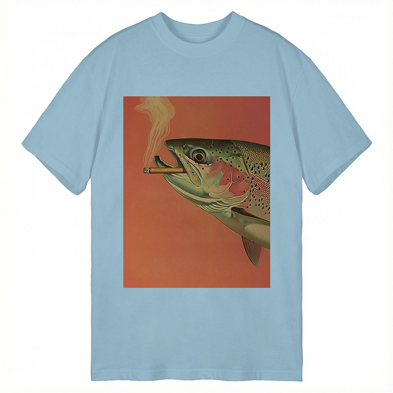 Tokyocanvas Trout Smoking A Cigarette Classic T-Shirt