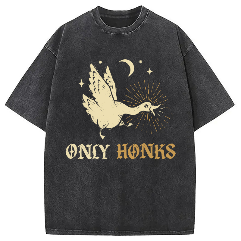 Tokyocanvas Only Honks Goose Washed T-Shirt