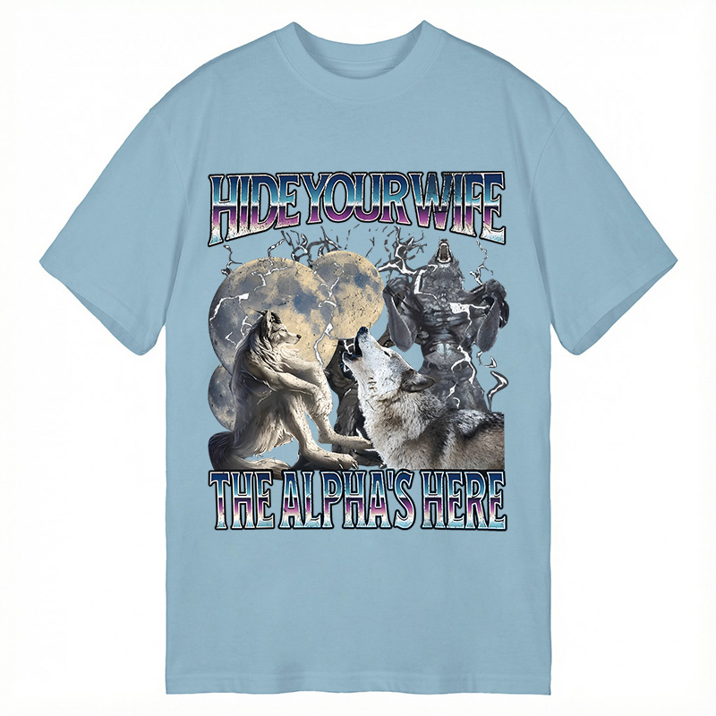 Tokyocanvas Hide Your Wife The Alpha Is Here Funny Classic T-Shirt