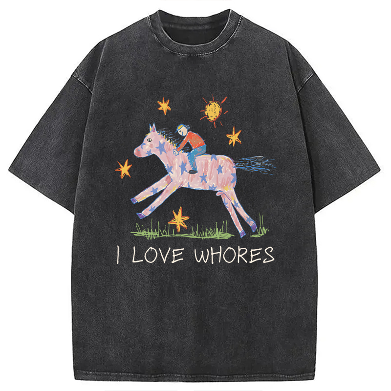 Tokyocanvas I Love Whores Washed T-Shirt