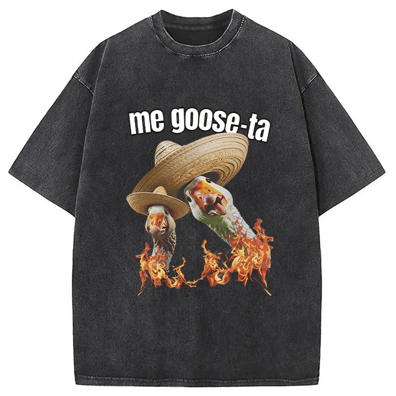 Tokyocanvas Me Goose-ta Washed T-Shirt
