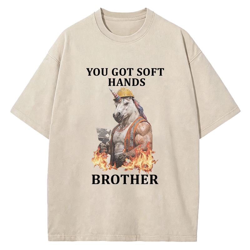 Tokyocanvas You Got Soft Hands Brother Washed T-Shirt