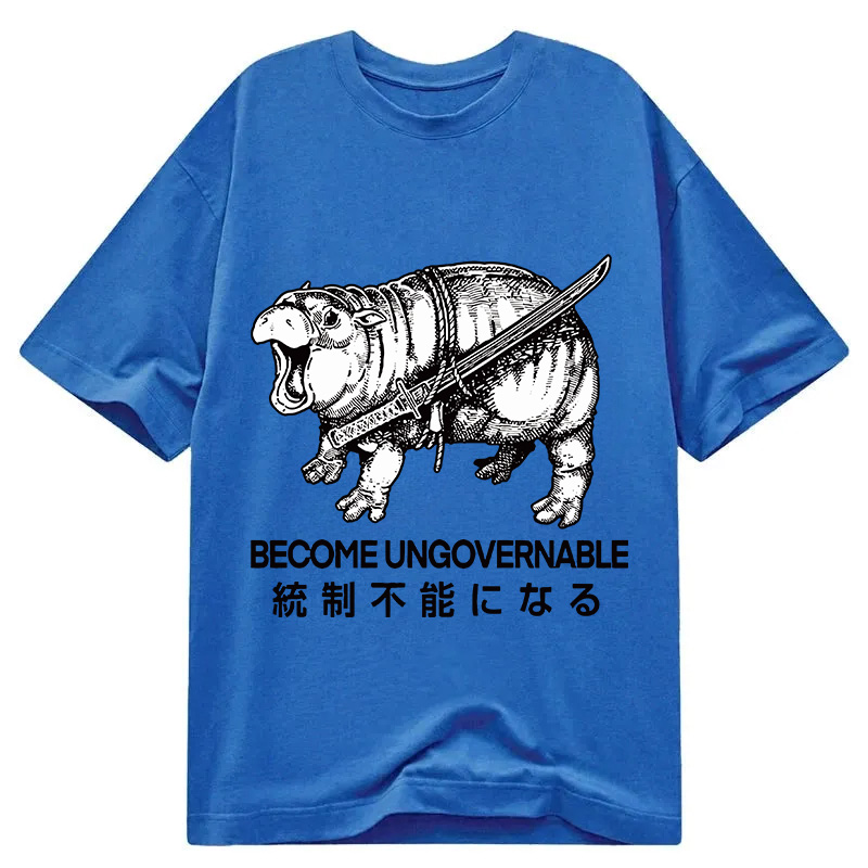 Tokyocanvas Moo Deng Carrying A Samurai Sword Classic T-Shirt