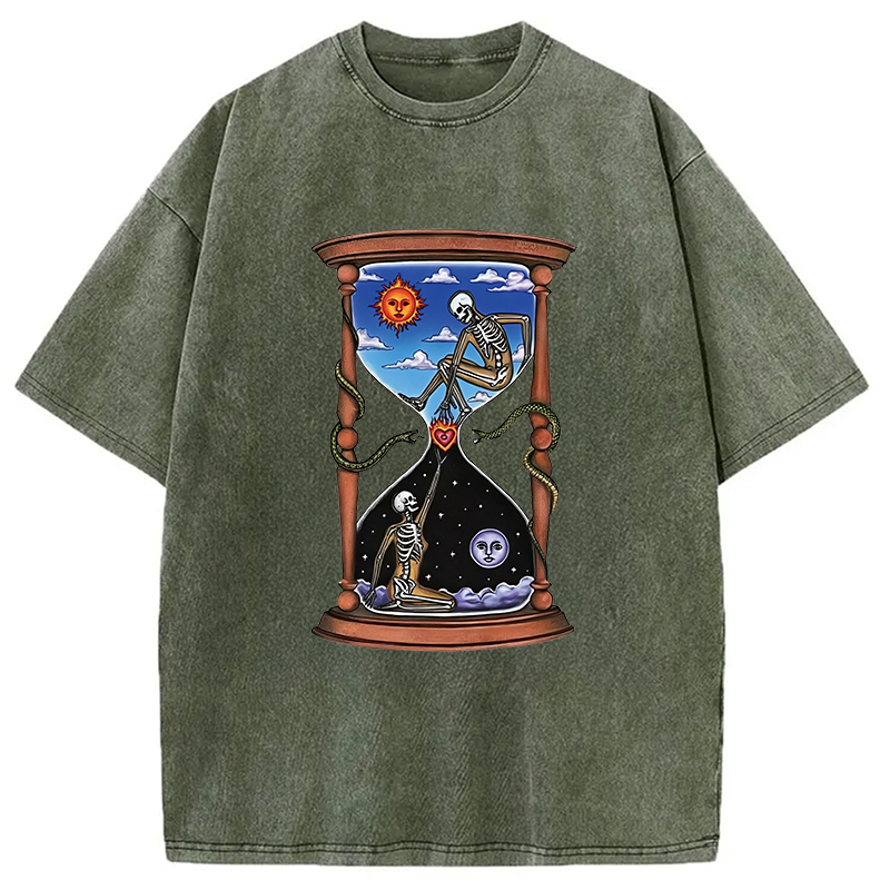 Tokyocanvas Love Fire Hourglass Washed T-Shirt